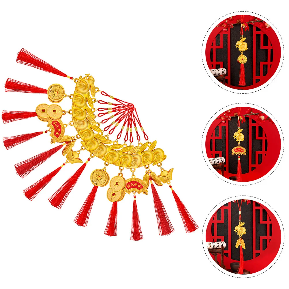 

Lucky Year Decor Chinese Rabbit Pendant Knot Souvenirs Bunny Fortune Wealth Charms Good Ornament Car Charm Hanging Tassels Shui