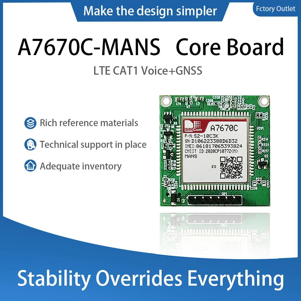 

SIMCOM A7670C, модуль, макетная плата CAT1 A7670C-MANS Core Board