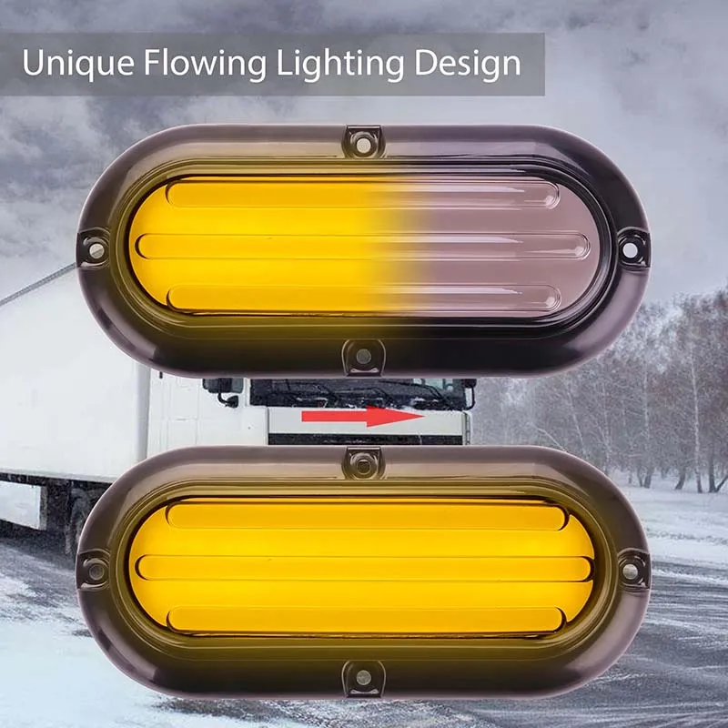 

2pcs Pickup Car Lights Tail Light Led Rear High Mount Brake Light Dynamic Indicator Strobe Flashing Warning Lamp Bus Trailer RV