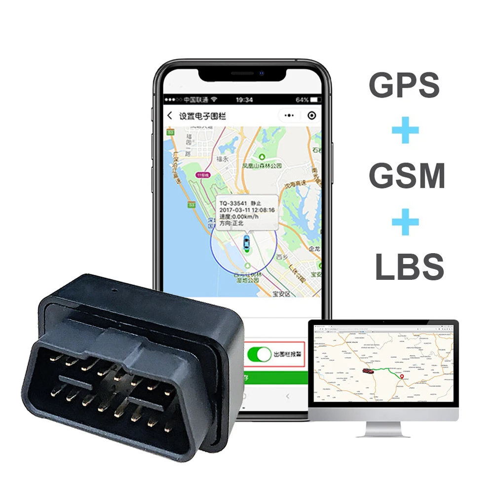 4G Mini OBD GPS-трекер 12В-24В Автомобильная Противоугонная сигнализация в режиме
