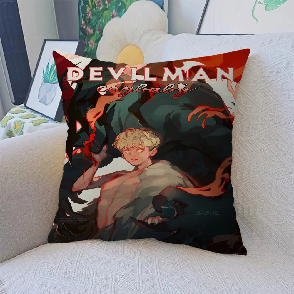 D-Devilman C-Crybaby Anime Pillow Gift Home Office Decoration Bedroom Sofa Car Cushion Cover Case 45x45