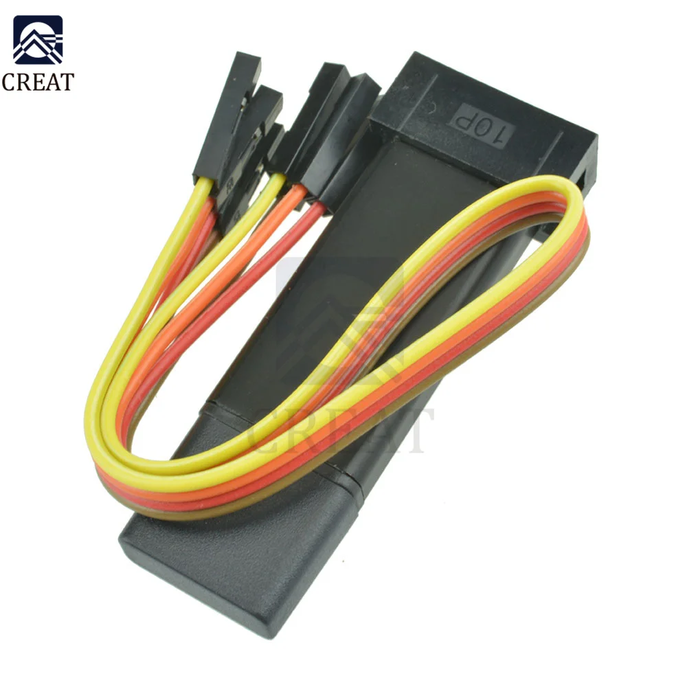 БЛОК ПРОГРАММИРОВАНИЯ оболочки ST-Link V2 Mini STM8 STM32 Эмулятор загрузчика с кабелем DuPont