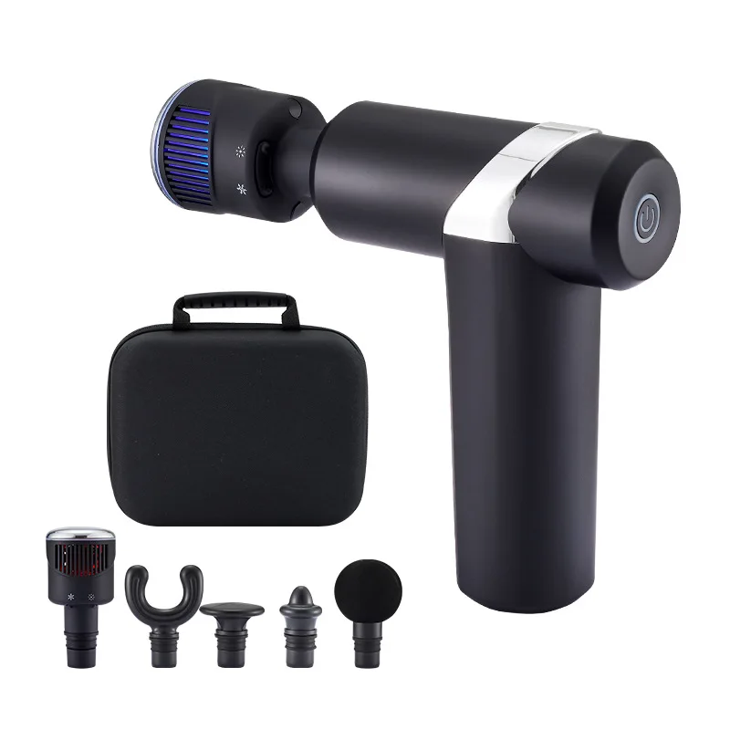 

JXP 6-Speed Permanent Hot and Cold Fascia Gun Fast Cold Hot Fast Switching Deep Vibration Muscle Massager portable Massage Gun