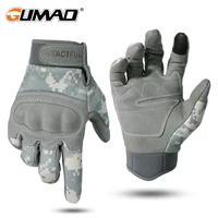 acu camouflage tactical cycling glove touch screen full finger gloves sports military airsoft shooting motorcycle mittens men