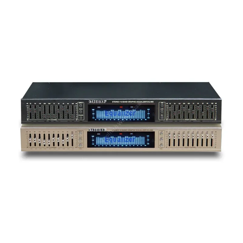 220 В EQ665 Эквалайзер Hi-Fi Домашний эквалайзер Двойной 10-полосный стерео