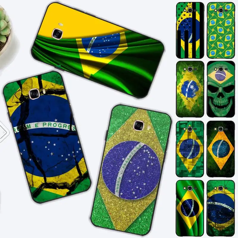 

Brazil Brazilian flag Phone Case for Samsung J 2 3 4 5 6 7 8 prime plus 2018 2017 2016 core