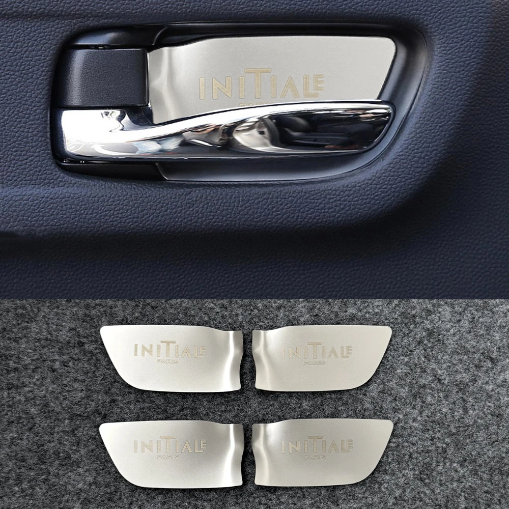 Серебряная матовая внутренняя дверная ручка накладка наклейки для Renault Koleos QM6