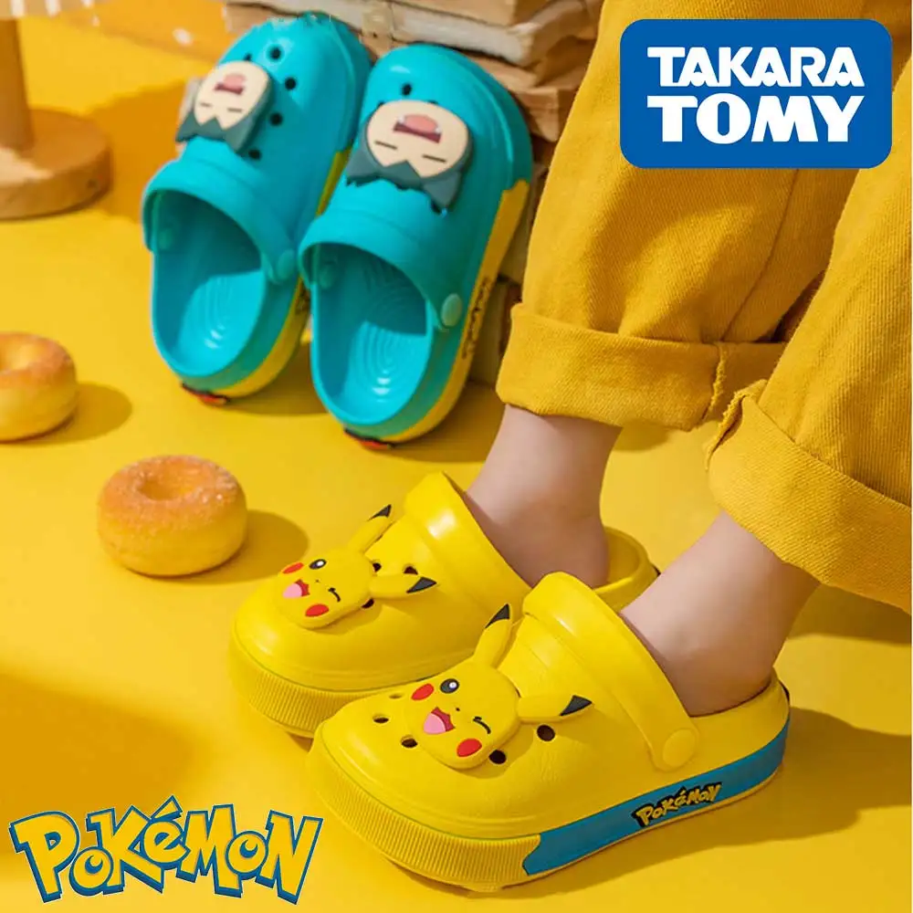 

Pokemon Squirtle Pikachu Jigglypuff Charmander Slippers Sandals Flip Flops Anime Kawaii EVA Home Beach Shoes Summer Kids Gifts