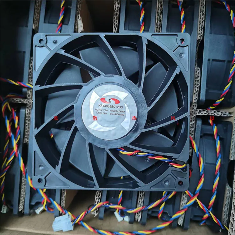 

KZ14038B012U DC 12V 7.2A 40x40x38mm 4-Wire Server Cooling Fan