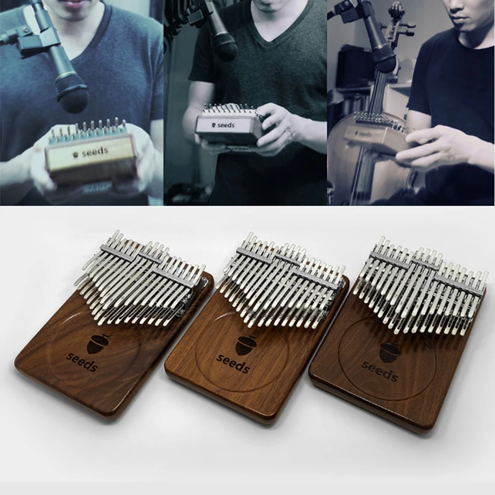 

17-34 клавиши пианино для большого пальца Kalimba Двухслойное пианино C/B настроенное черное ореховое 17-тоновое акации однослойное пианино C-Key под...
