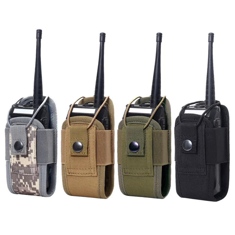 

1000D Carry Bag for Hunting CampingTactical Molle Radio Walkie Talkie Pouch Waist Bag Holder Pocket Portable Interphone Holster