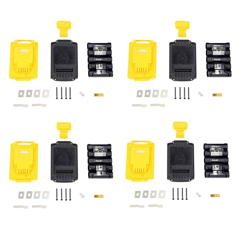 

4X Battery Replacement Plastic Case For Dewalt 20V DCB201,DCB203,DCB204,DCB200 18V Li-Ion Battery Cover Parts