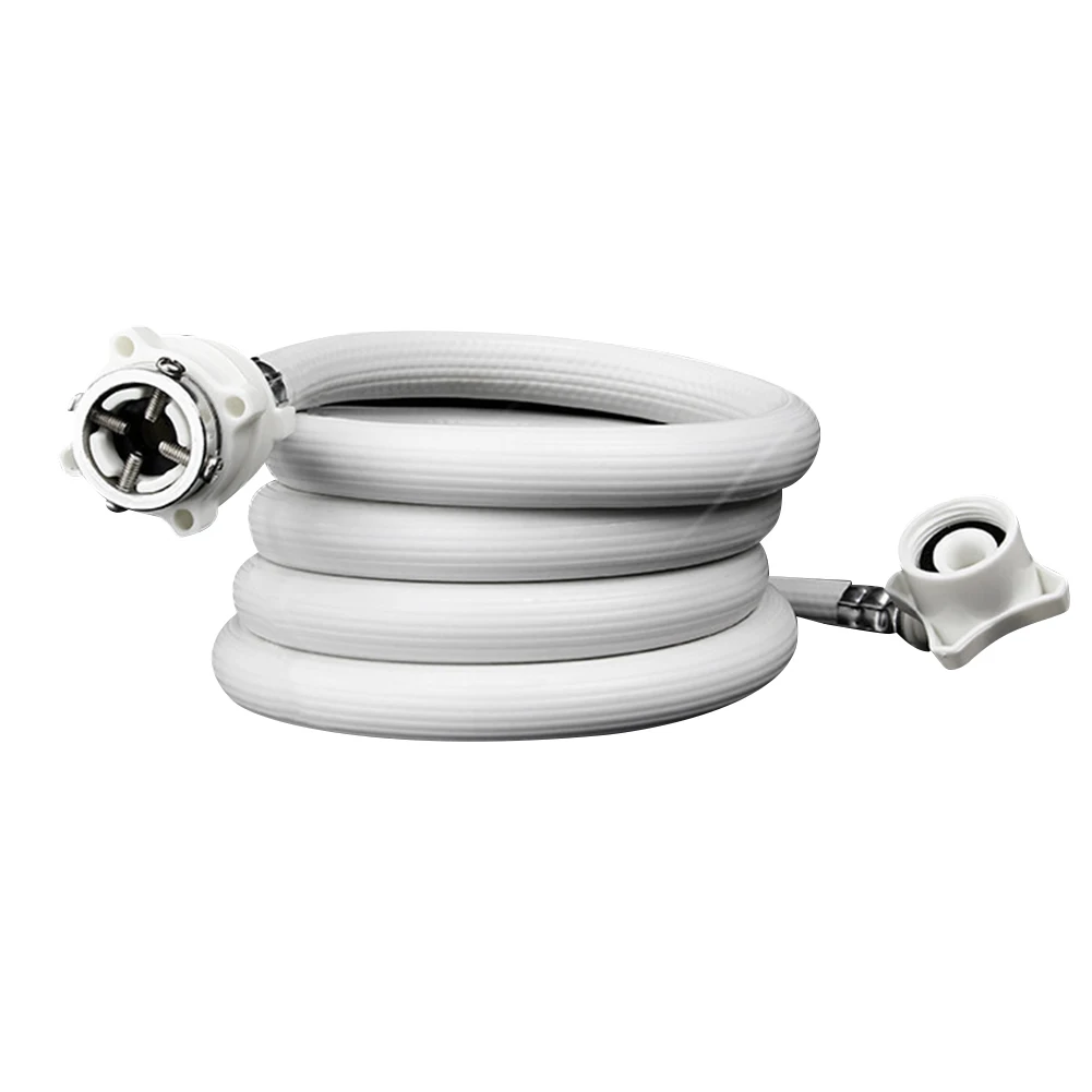 

Supply Line Leakproof Home Washing Machine Hose PVC Explosion Proof With Connectors Water Inlet Pipe Flexible Easy Install