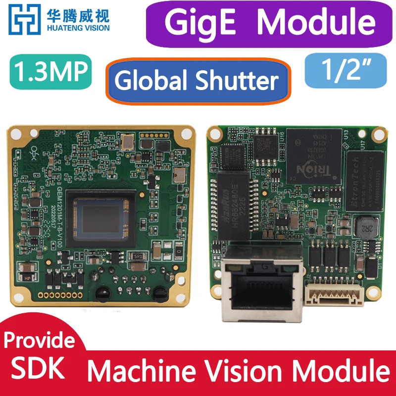 Камера видеонаблюдения 1/2 мп дюйма GigE промышленная глобальная камера с затвором