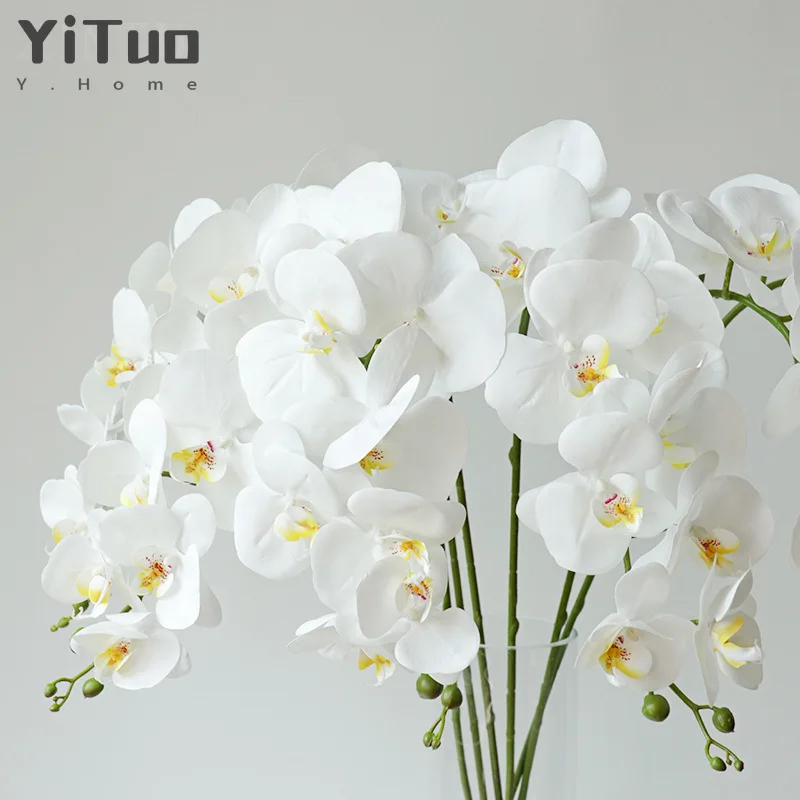 

3D Printing film 9 -headed hand -feeling Phalaenopsis Flower Wedding Swing Decoration Flower