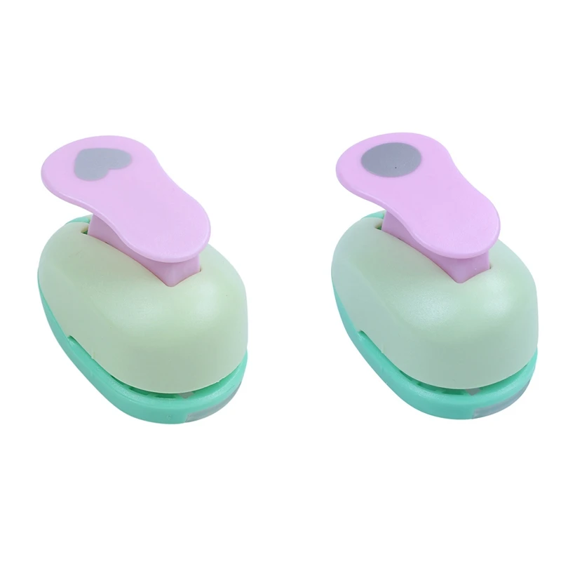 

2Pcs Embossing DIY Corner Paper Printing Card Cutter Scrapbook Shaper Love Heart Figure Embossing Device Hole Punch