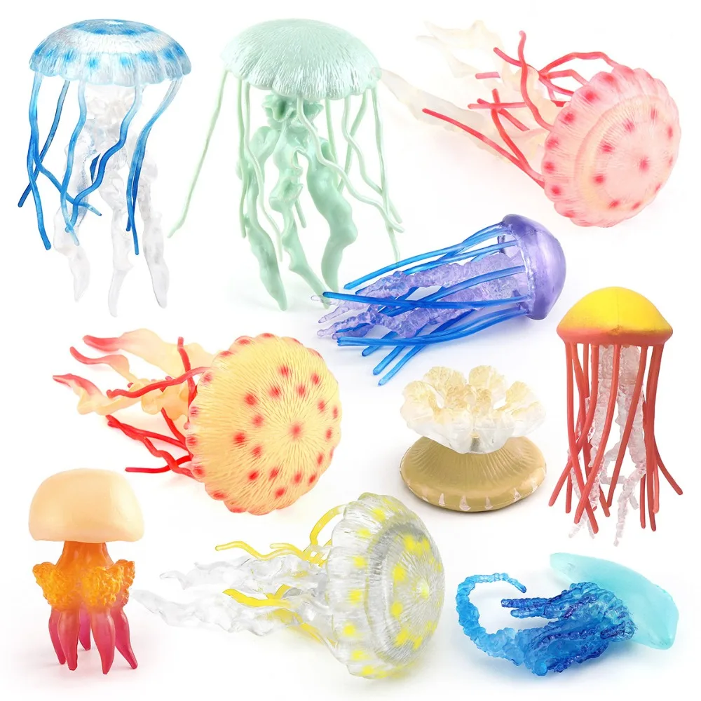 

Marine Animals Ocean Animal Figurine multi-colored Solid Realistic Ocean Action Figure Plastic Lifelike