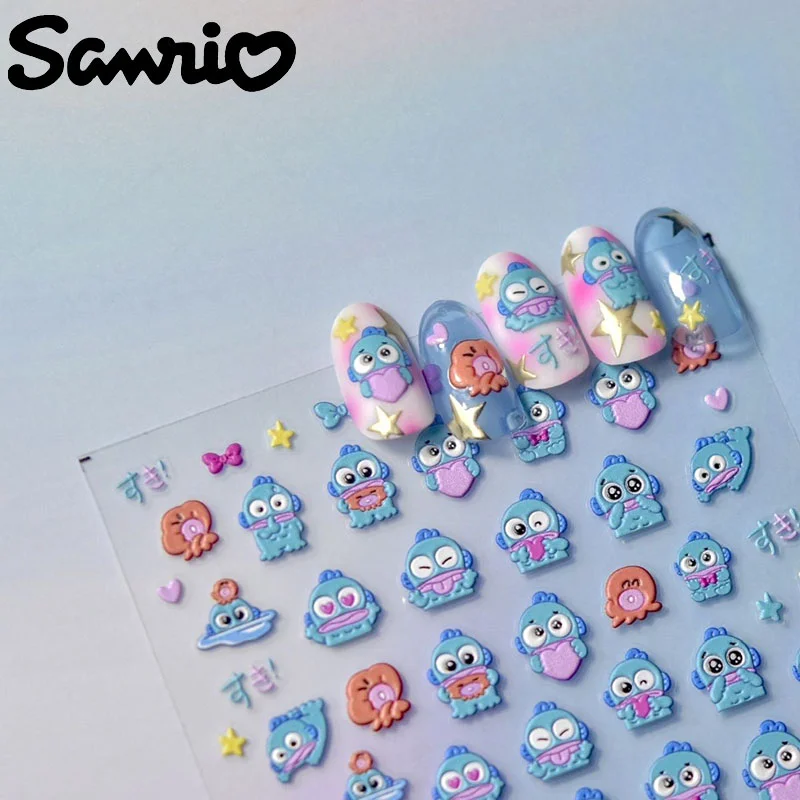 

Sanrio Hangyodon 3D Relief Nail Art Stickers My Melody Cartoon Cute Diy Self-Adhesive Decal Design Nail Art Stickers Decoration