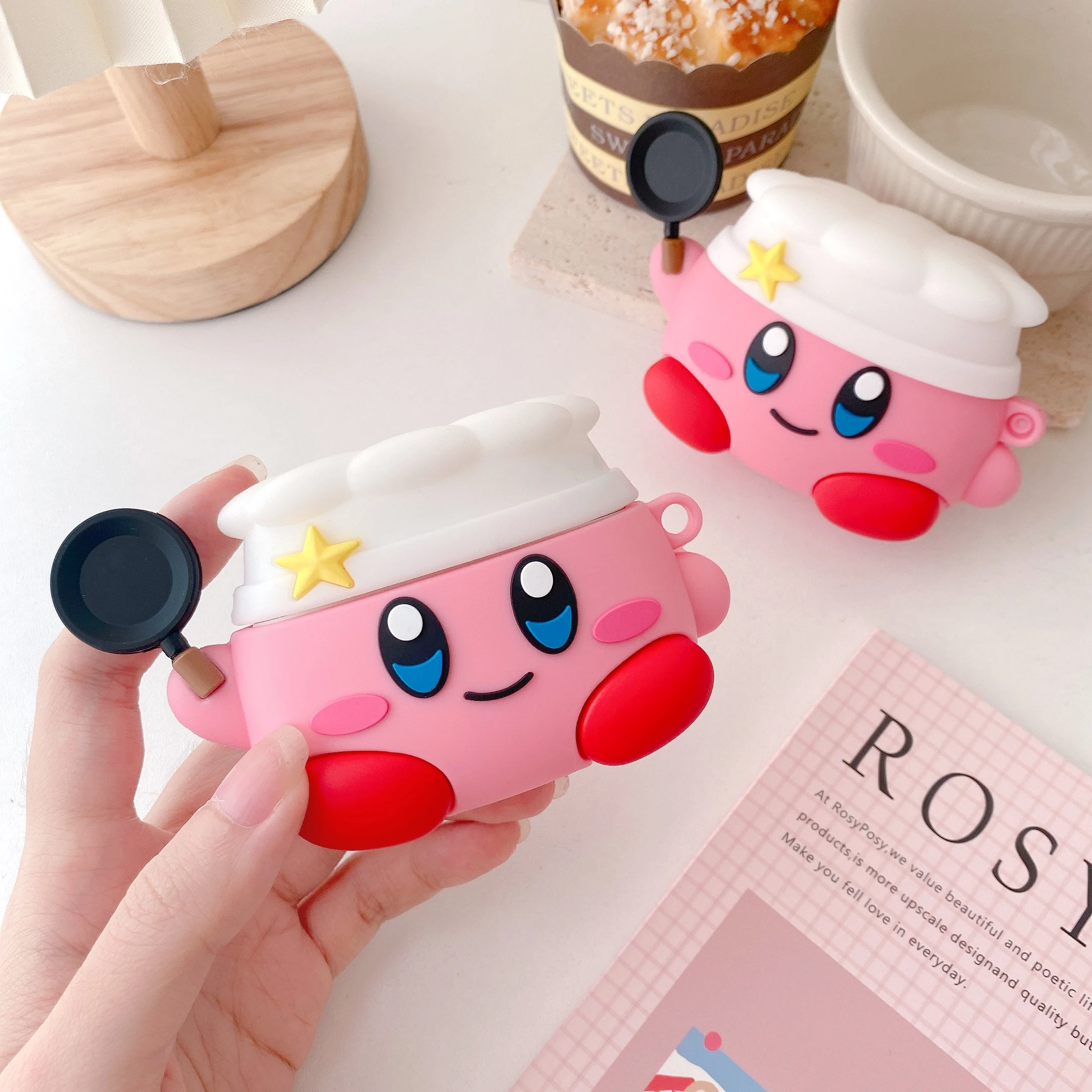 Мягкий силиконовый чехол для наушников с 3D рисунком | Электроника