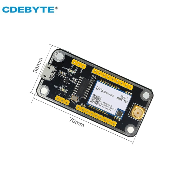 CDEBYTE USB Test Kit  E78-900TBL-02 Soldered UART Module ASR6601CB E78 Series Module Test Board USB To TTL Serial Port Backplane
