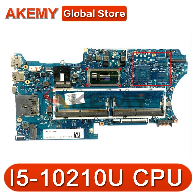 

Akemy For HP pavilion X360 14-DH 14T-DH 14M-DH 18742-1 Laptop Motherboard with I5-10210U CPU UMA 100% working