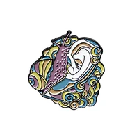 ear snail mother told snail babies a story jewelry fashionable creative cartoon brooch lovely enamel badge clothing accessories