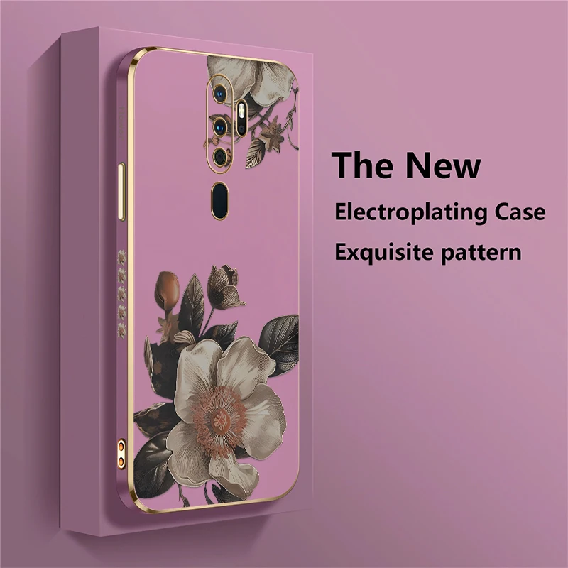 Мягкий чехол из ТПУ с рисунком цветка для OPPO A8 A5 2020 AX5 A7X A11K A11 A11X A12 A3S A9 A7 A12E A12S A5S