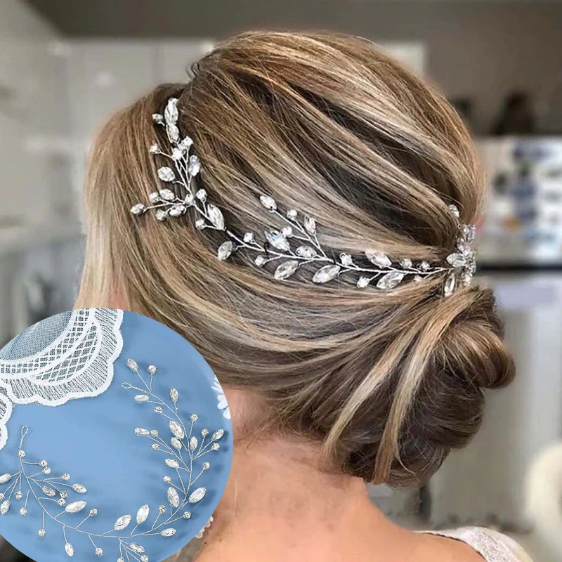 

Women Rhinestone Hair Vine Wedding Hair Jewelry Styling Tools Ornaments Wedding Bridal Headwear Pearl Comb Hair Accessories
