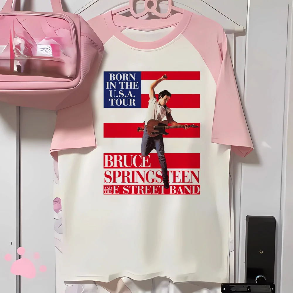 Футболка Брюса Спрингстин женская футболка в стиле аниме для девочек одежда с