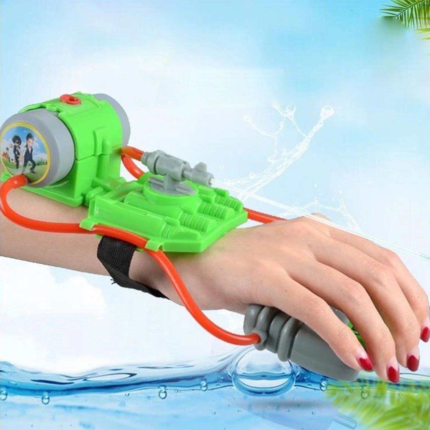 

Long Shooting Range Wrist Water Gun Toy for Kid Outdoor Water Shooter Toy Pool Beach Sand Water Fighting Squirt Toy Random Color