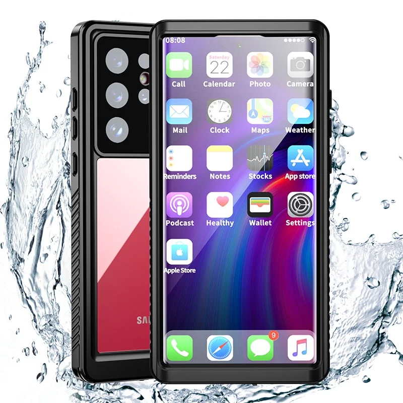 

Snorkeling Phone Case for Samsung Galaxy S22 S21 Ultra Plus S22+ S20+ 360 Degree Full Protection Swimming IP68 Waterproof Cover