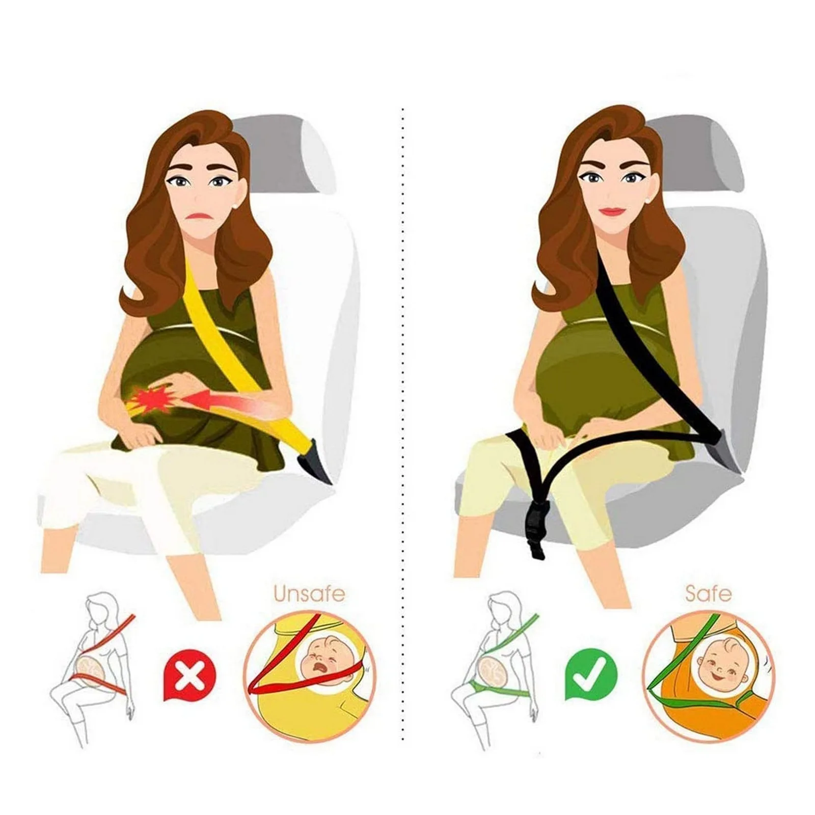 Ремень для безопасного вождения беременных женщин ремень безопасности защиты от