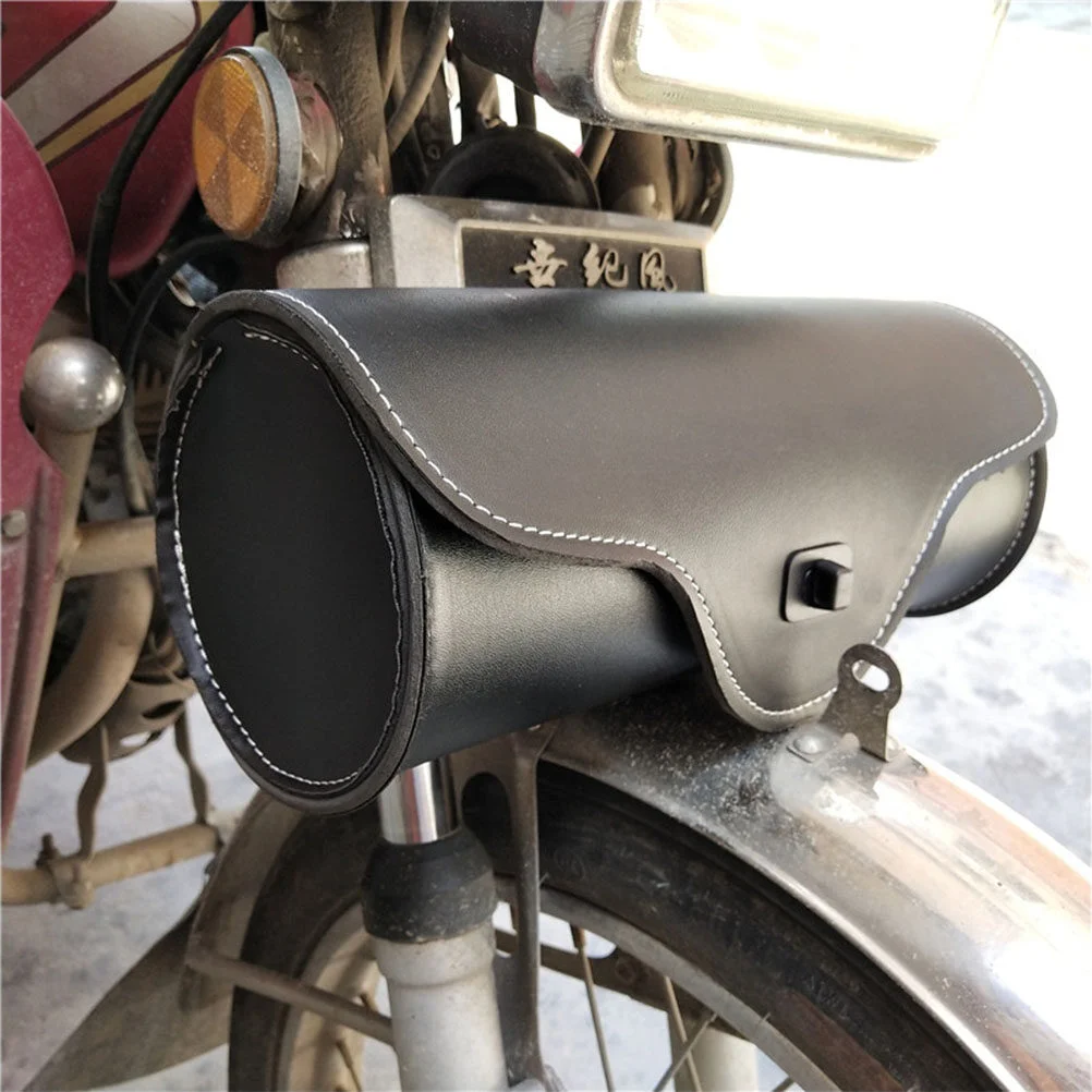 

PU Motorcycle Hanging Bag Saddlebag Side Pouch Gadget Case for Motorcycle (Black) Universal saddlebags