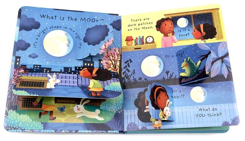Фото Что такое Moon Usborne, Детские книги для детей 3 4 5 6 лет, английские книжки с картинками, 9781474948210 №4