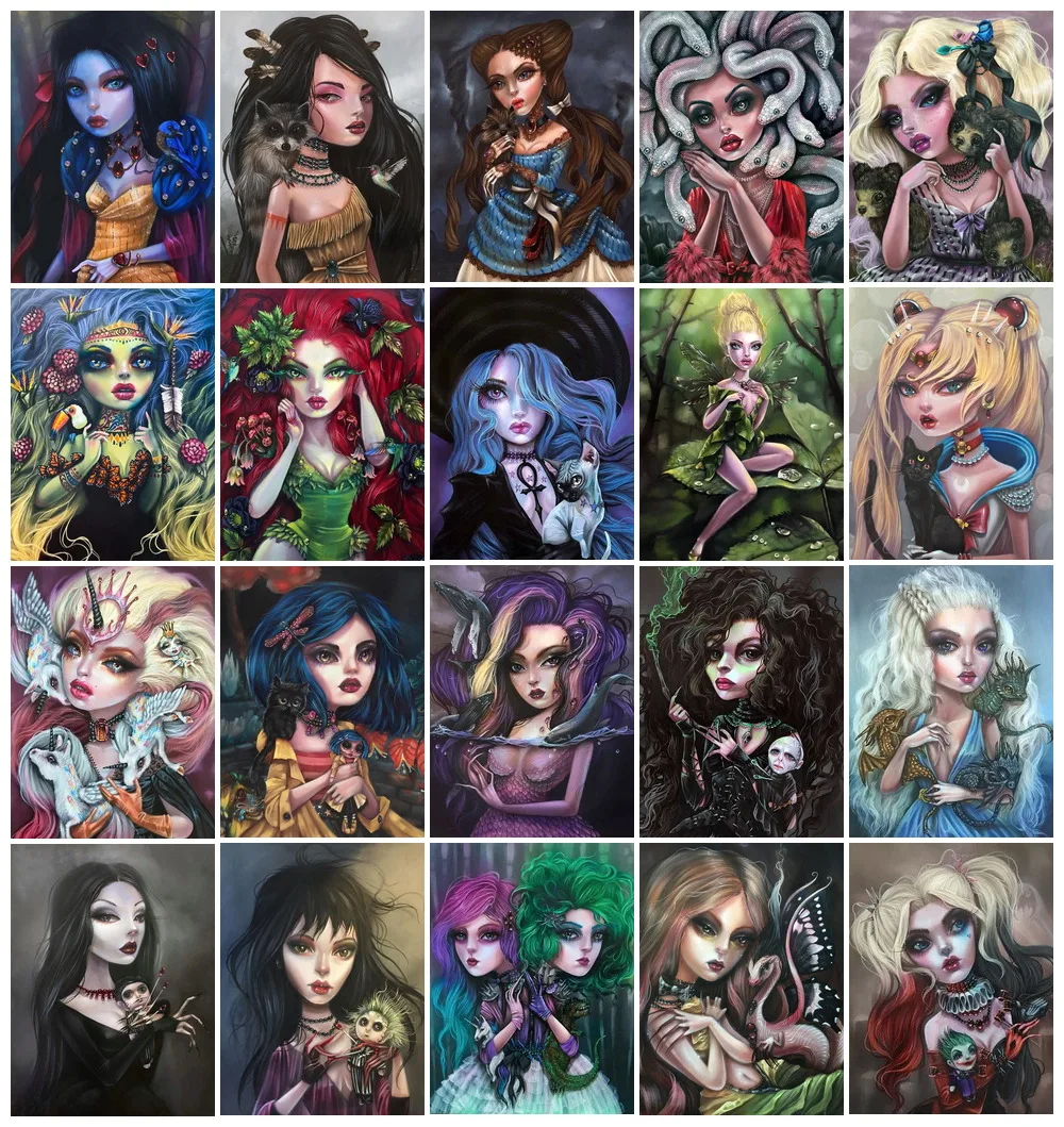 Абстрактная Алмазная Картина С Изображением Сейлор Мун Полный Круглый Набор