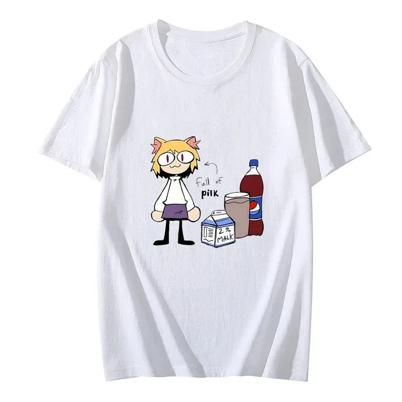 Футболка Melty Blood Neco Arc Для Мужчин И Женщин Повседневная Свободная С Короткими