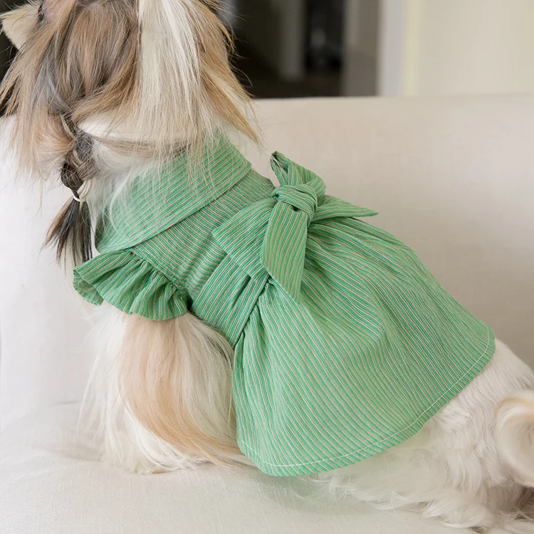 

Cat Dog Dress Summer Pet Clothes Pomeranian Shih Tzu Bichon Shirt Skirt Yorkshire Terrier Maltese Chihuahua Poodle Clothing XXS