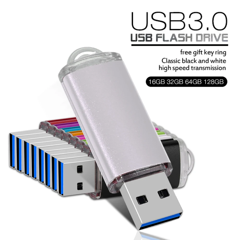

USB Stick 3.0 USB Flash Drive 128GB 64GB 32GB 16GB Pen Drives Pendrive USB Pen Disk Flashdrive 32gb 8GB Memory Custom logo