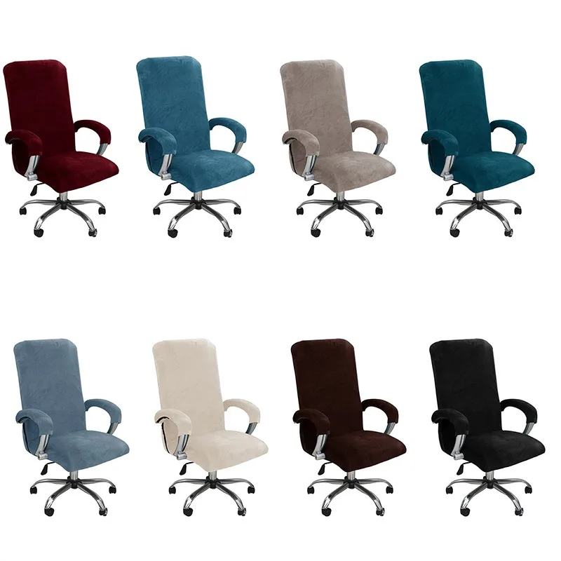 

Velvet Elastic Chair Cover Office Chair Covers Internet Cafe Cinema Armchair Case Office Computer Chair Seat Covers For Home