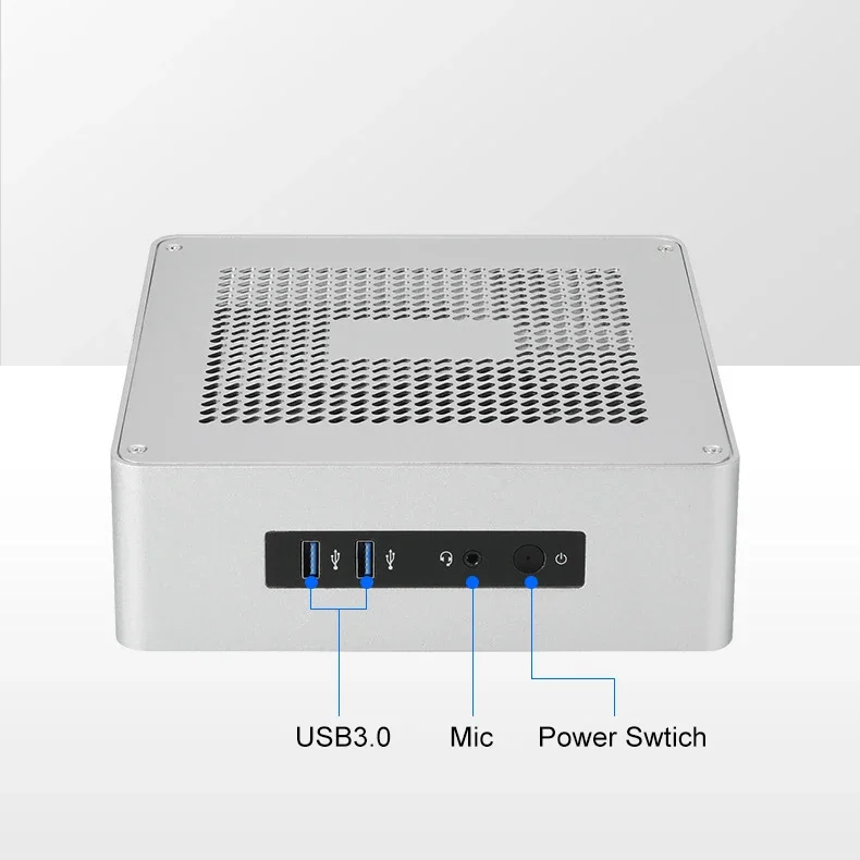 Фото Корпус для ПК RGeek OEM TA65 TA80 из алюминия, безвентиляторный, с USB 3.0, HTPC Mini ITX, поддержка кастомизации №4