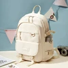 Korean Style Backpack Multifunction Double Zipper Women Backpack For Girls Teenager Japanese Students Laptop School Bags 1