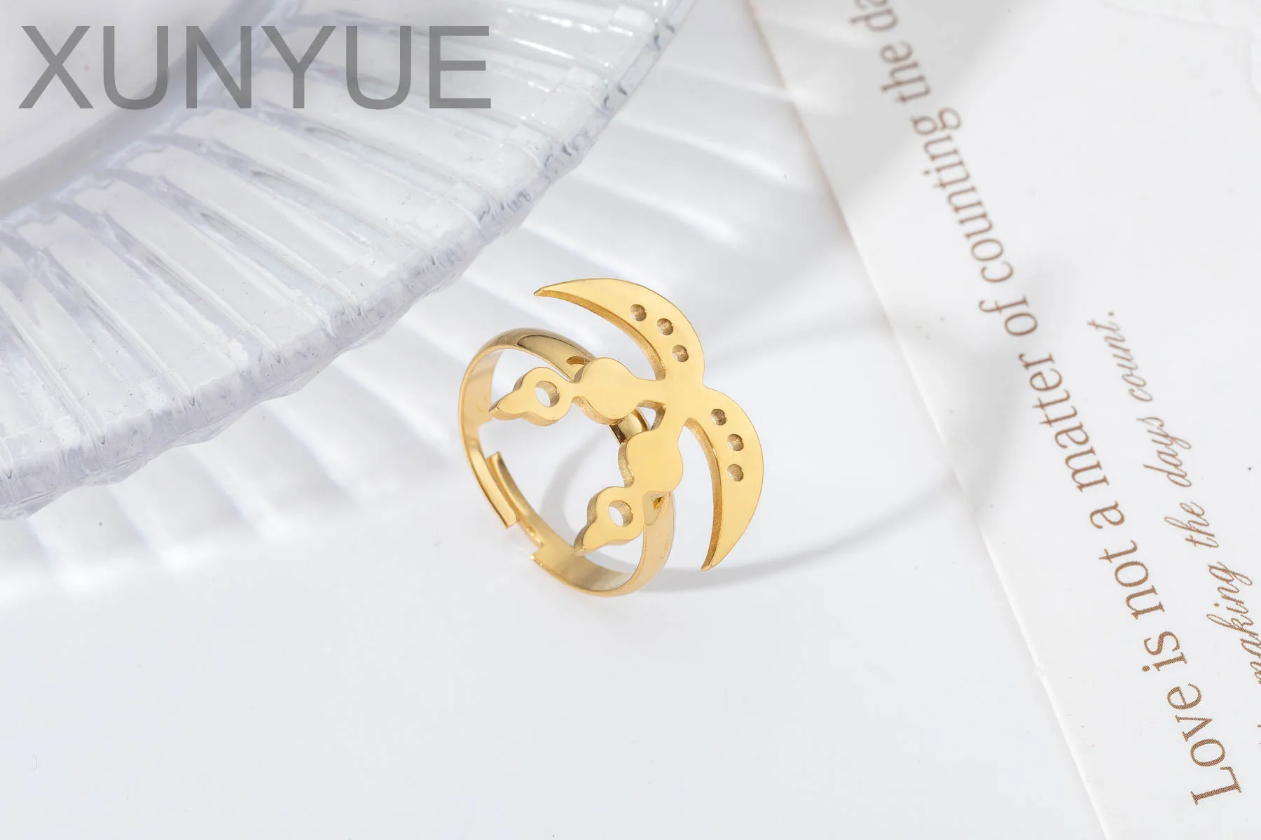 XUNYUE кольцо с африканским символом на заказ для женщин и мужчин из нержавеющей