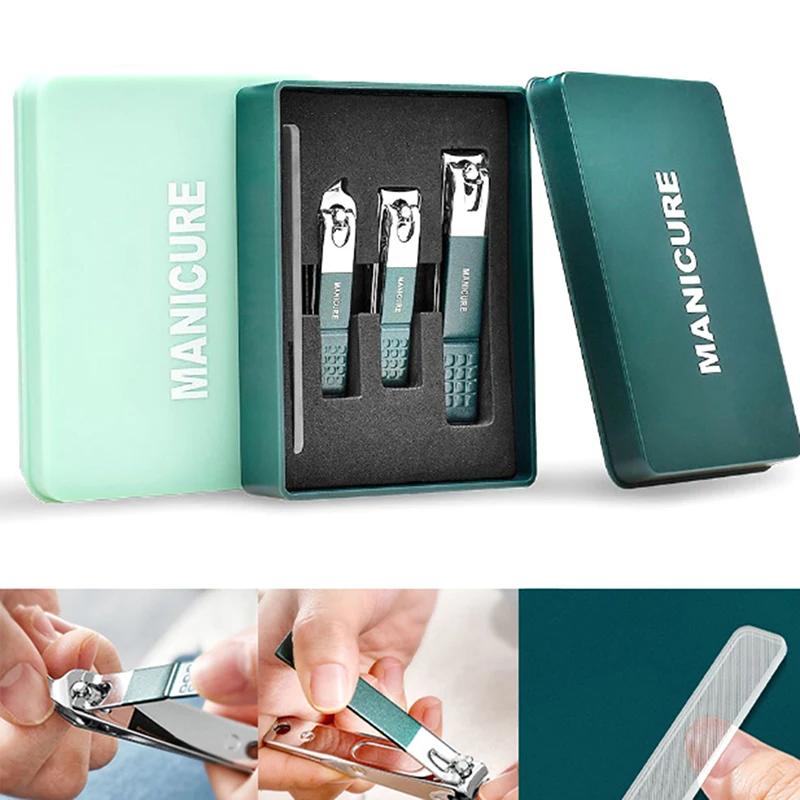 

4Pcs/Set Nail Clippers Set Nano Nail Files Nail Scissors Special Nails Cut Nail Clippers Pedicure Tools With Box