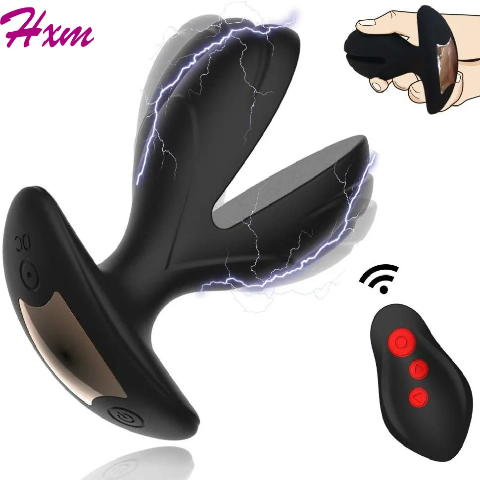 

Tapón Anal vibrador con vibración de pulso de descarga eléctrica para hombres y mujeres, masajeador de próstata, vibradores de