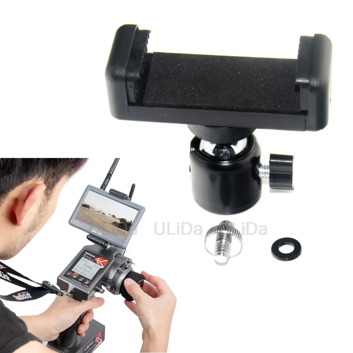

Radiolink FPV Display Monitor Screen Holder Mobile Cell Phone Bracket Mount Stand Folding for RC4GS V2 RC6GS V2 RC Controller