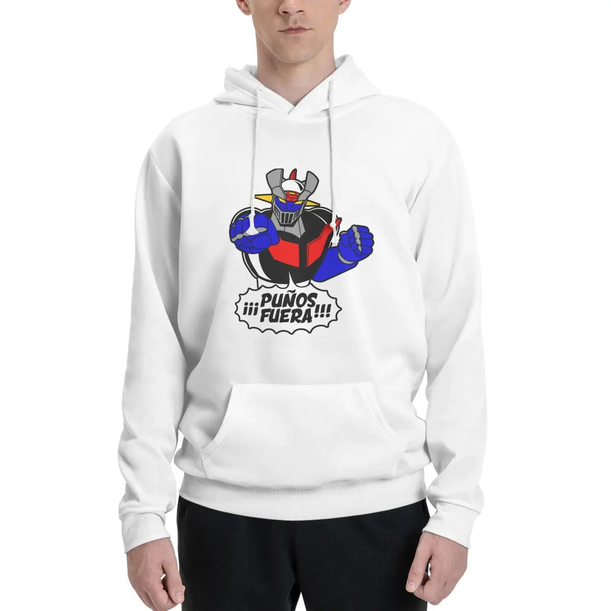 

Mazinger Z Linear Low Poly 9 Couples Plus Velvet Hooded Sweater Unique Leisure beautiful Hooded rope pullover High grade