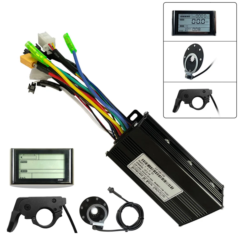 36/48V 26A Sine Wave Controller S900 Display Throttle 8 PAS Kit For E-Bike MTB E-Scooter Battery Modification Controller Set