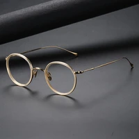 2022 japan brand design men retro round titanium frame optical glasses women vintage circle style myopia prescription eyeglasses