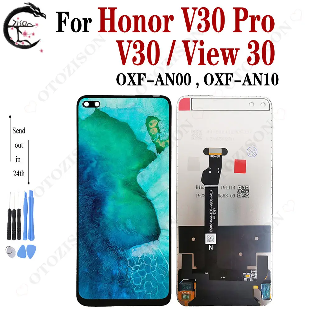 ЖК-дисплей с рамкой для Honor V30, экран View 30 V30 Pro, дисплей с сенсорным дигитайзером в сборе для замены планшетов Huawei