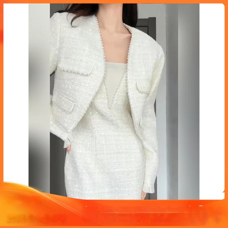 Изящное короткое пальто большого размера французского стиля с